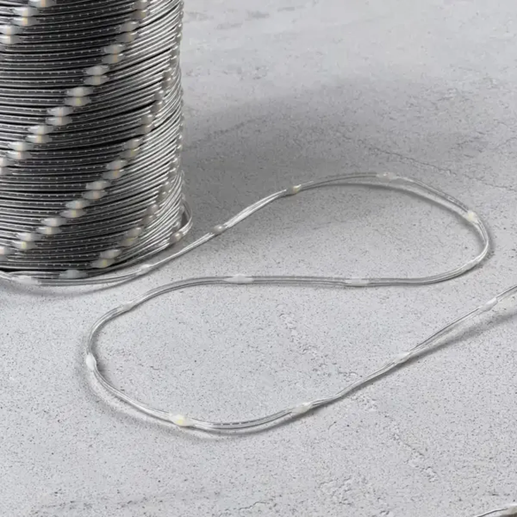 Гирлянда Роса Про 20м Тепло-Белая 24В, 400 LED, Провод Прозрачный ПВХ, IP65