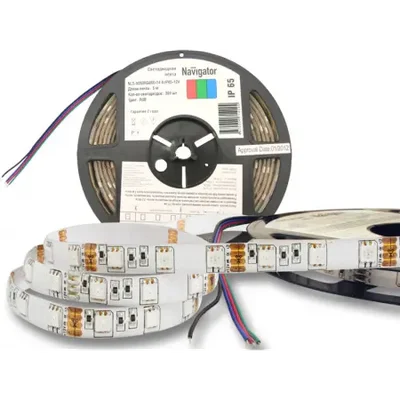 Лента светодиодная NLS-5050RGB60-14,4-IP65-12V R5 14,4Вт 12В RGB IP65 5м