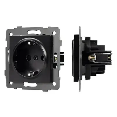 Механизм электрической розетки SCT-MEU1-PL-BK-V (250V, 16A) (Arlight, -)