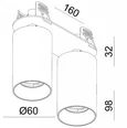DANNY FR2 white 2xGU10 LED светильник встраиваемый