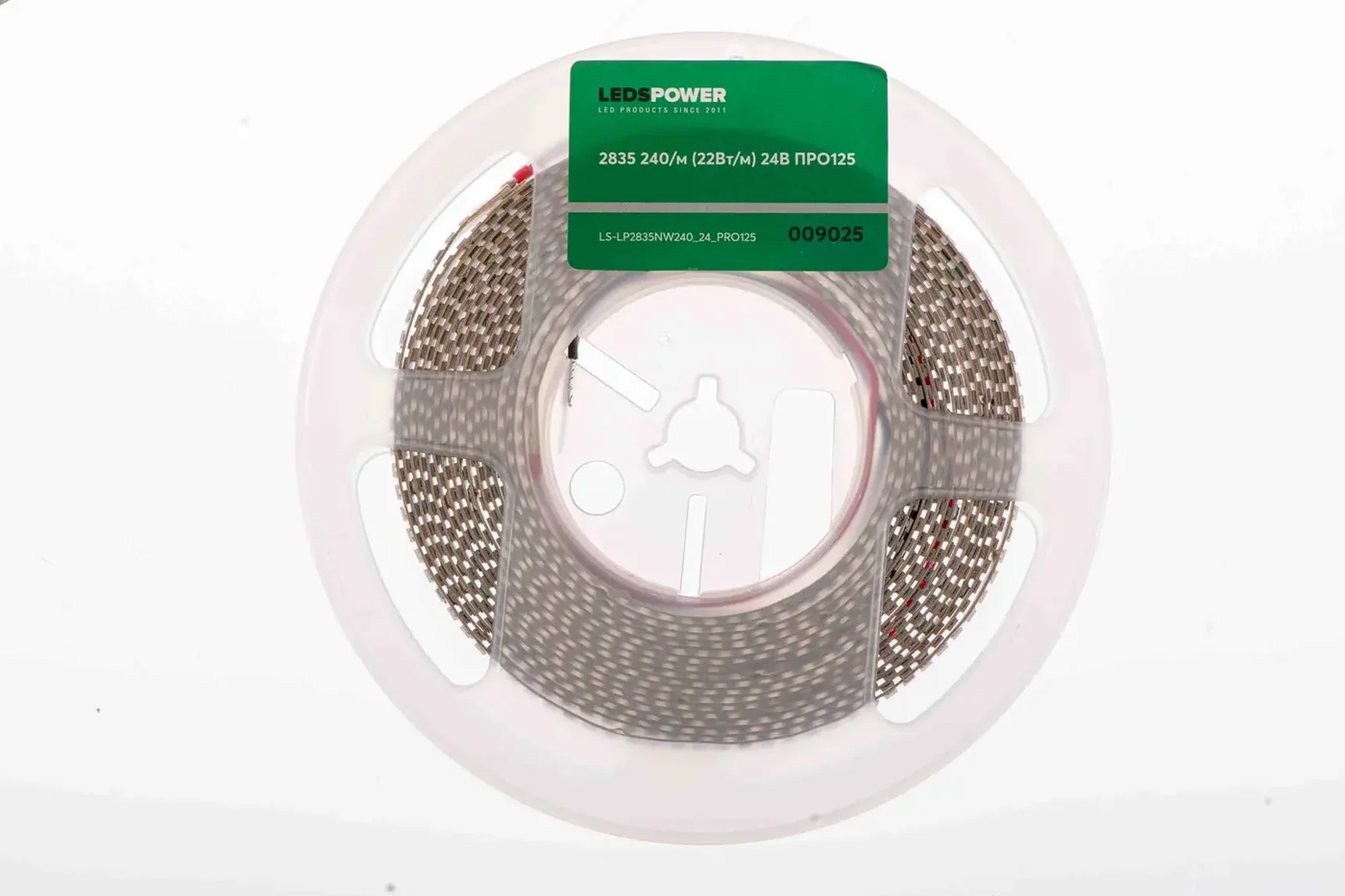 Светодиодная лента 2835 240/м (22Вт/м) 24В нейтральная, серия ПРО125 009025
