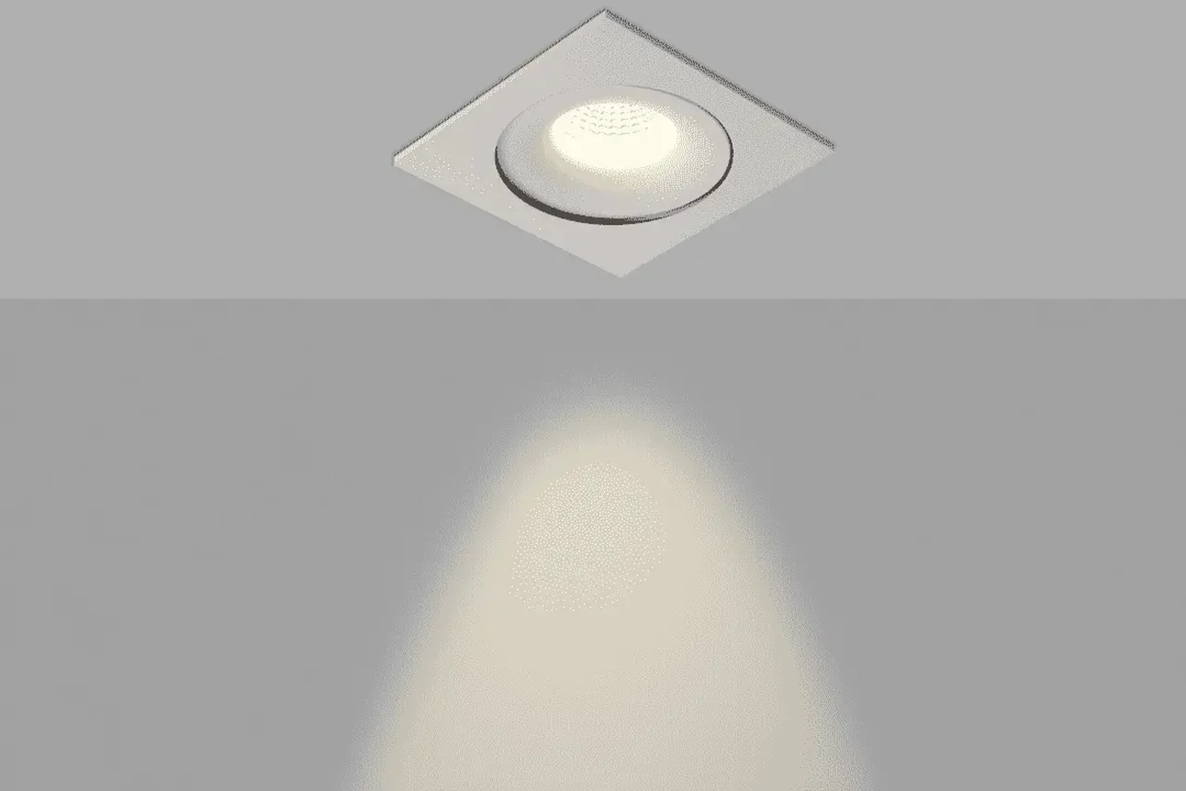 Корпус светильника потолочный встраиваемый наклонно-поворотный, COMBO-2S1-WH, Белый, IP20, COMBO-2S1-WH