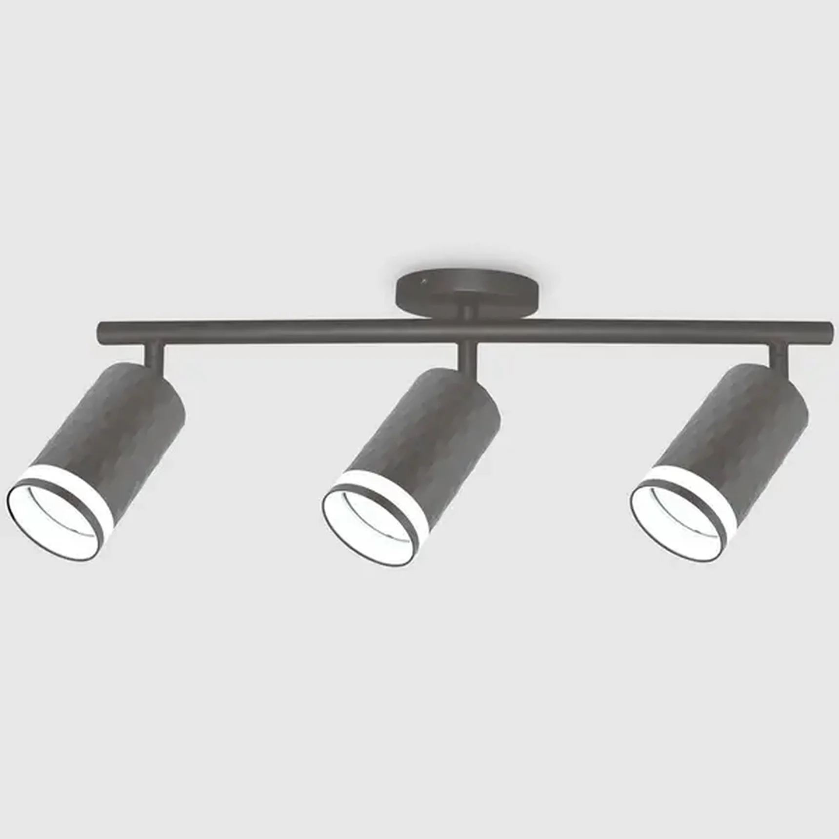 Спот на основании GWL-3GU10-M-IP20 Тройной Графит с боковым рассеивателем Кирпич