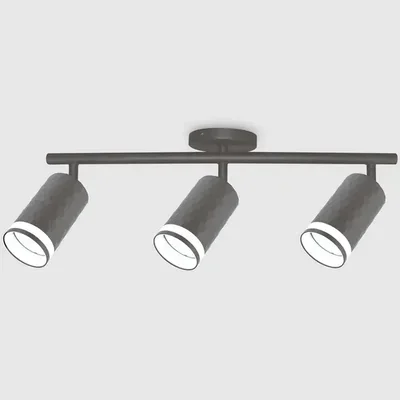 Спот на основании GWL-3GU10-M-IP20 Тройной Графит с боковым рассеивателем Кирпич