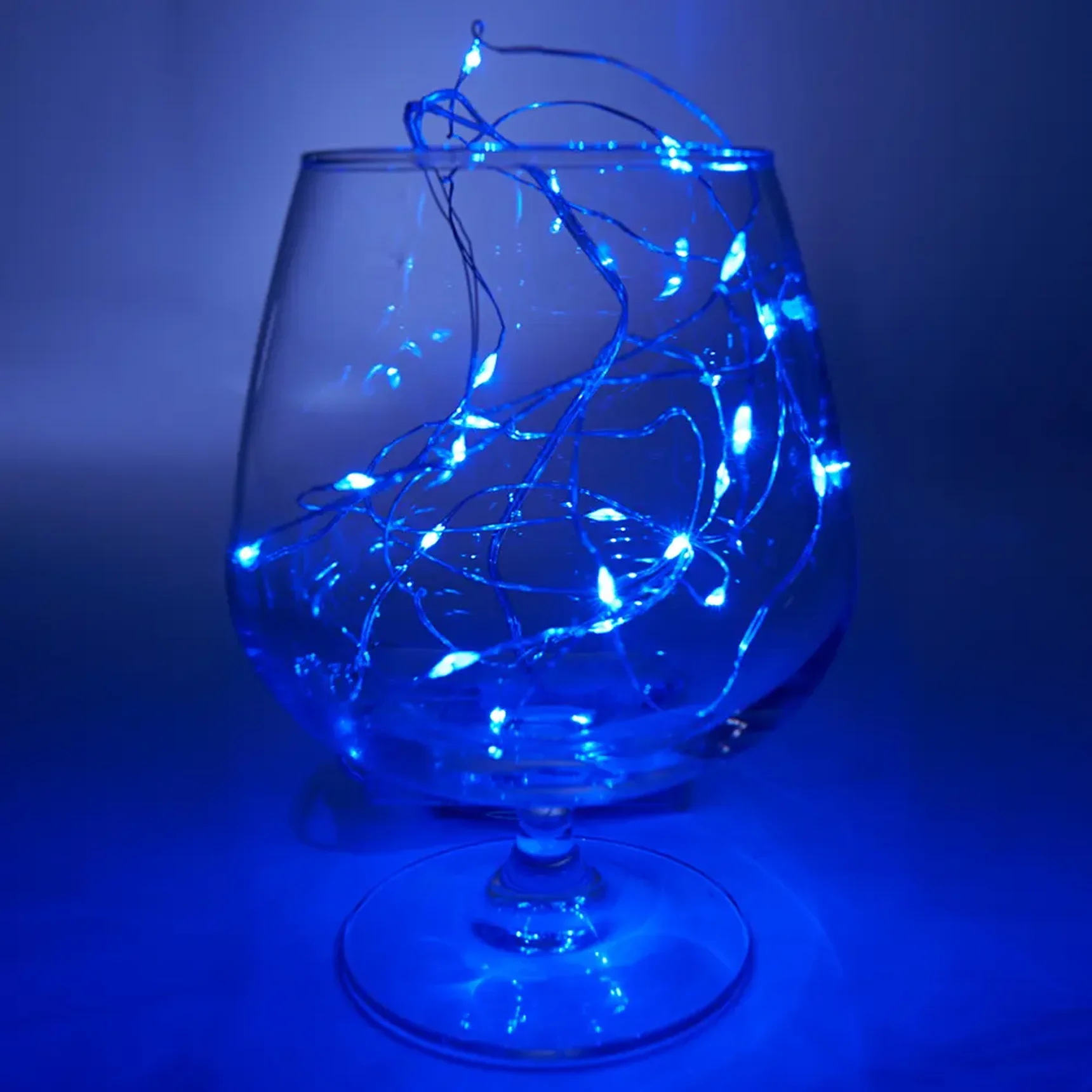 Светодиодная гирлянда Feron CL570 линейная Роса, синий, статичная, 2м + 0.5м,