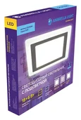 Встраиваемый cветодиодный светильник с подсветкой DCR396 18W+6W 4200K+4200K 220-240V 245*245*20 (A210*210)