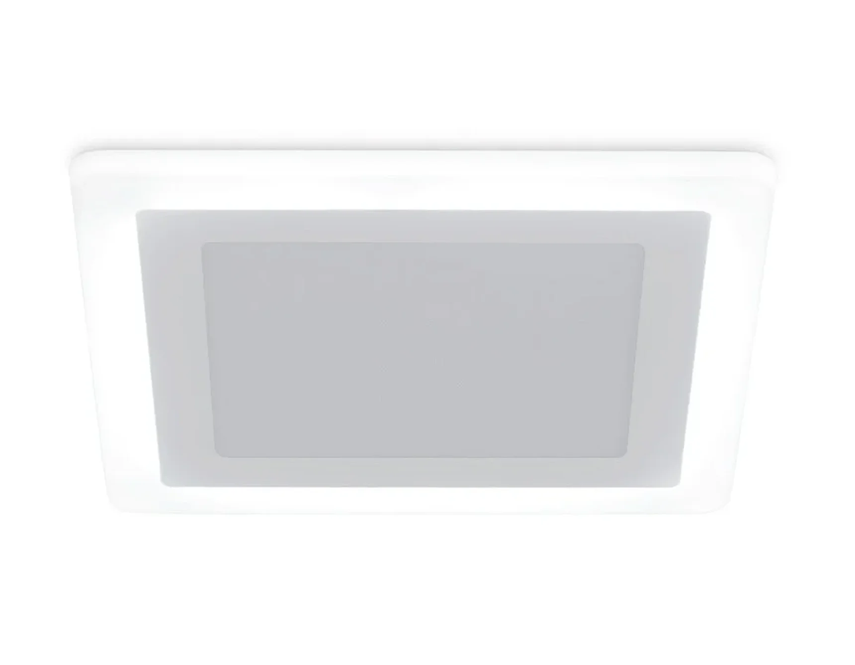 Встраиваемый cветодиодный светильник с подсветкой DCR396 18W+6W 4200K+4200K 220-240V 245*245*20 (A210*210)