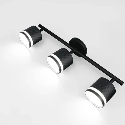 Спот на основании GWL-3GX53-M-IP20 Тройной Черный С боковым рассеивателем Кирпич