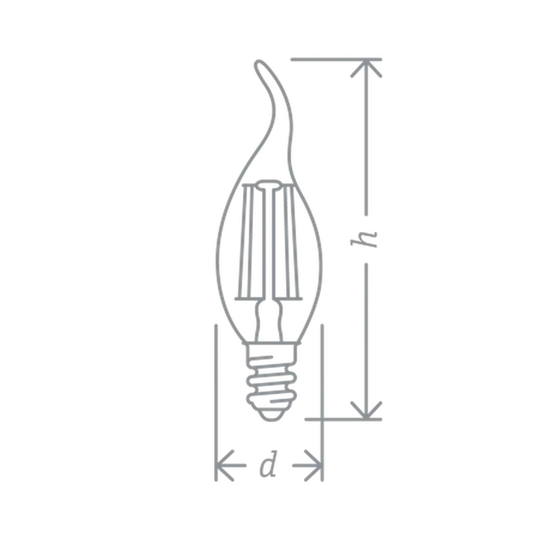Светодиодная лампа NLL-F-FC35-4-230-2.7K-E14