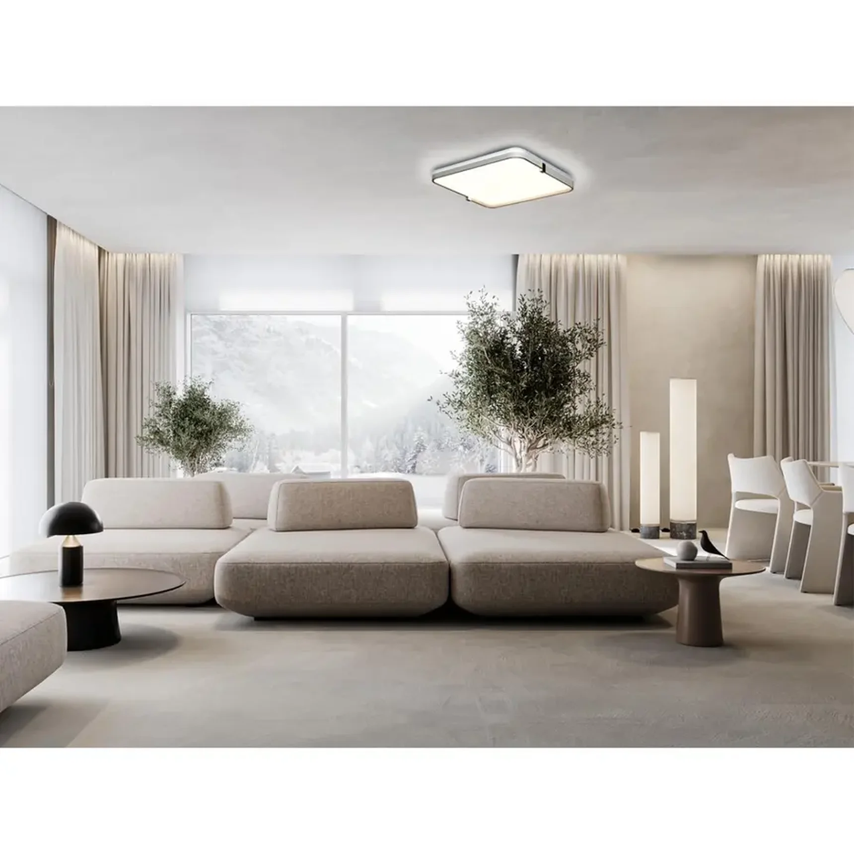 7680/EL PALE SN 140 Светильник пластик/золотой LED 70Вт 3000-6000К 490х485 IP43 пульт ДУ OLIDI WHITE