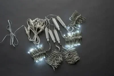Капли 5шт 50см Бел. LED-PLG-SNOW-320L-0.5M-5-12V-W