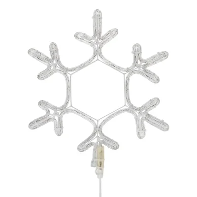 Фигура Снежинка цвет белый, размер 45x38 см NEON-NIGHT