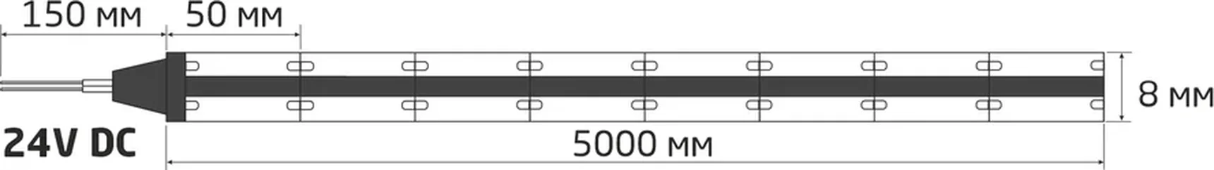 Светодиодная лента KSF-8M480-10W40K-COB-24V