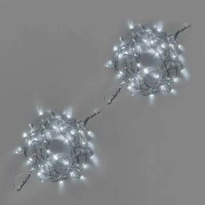 Светодиодная гирлянда INOXHUB Нить 10м, 100 LED, соединяемая, 220В, IP65, прозрачный провод, БЕЛАЯ