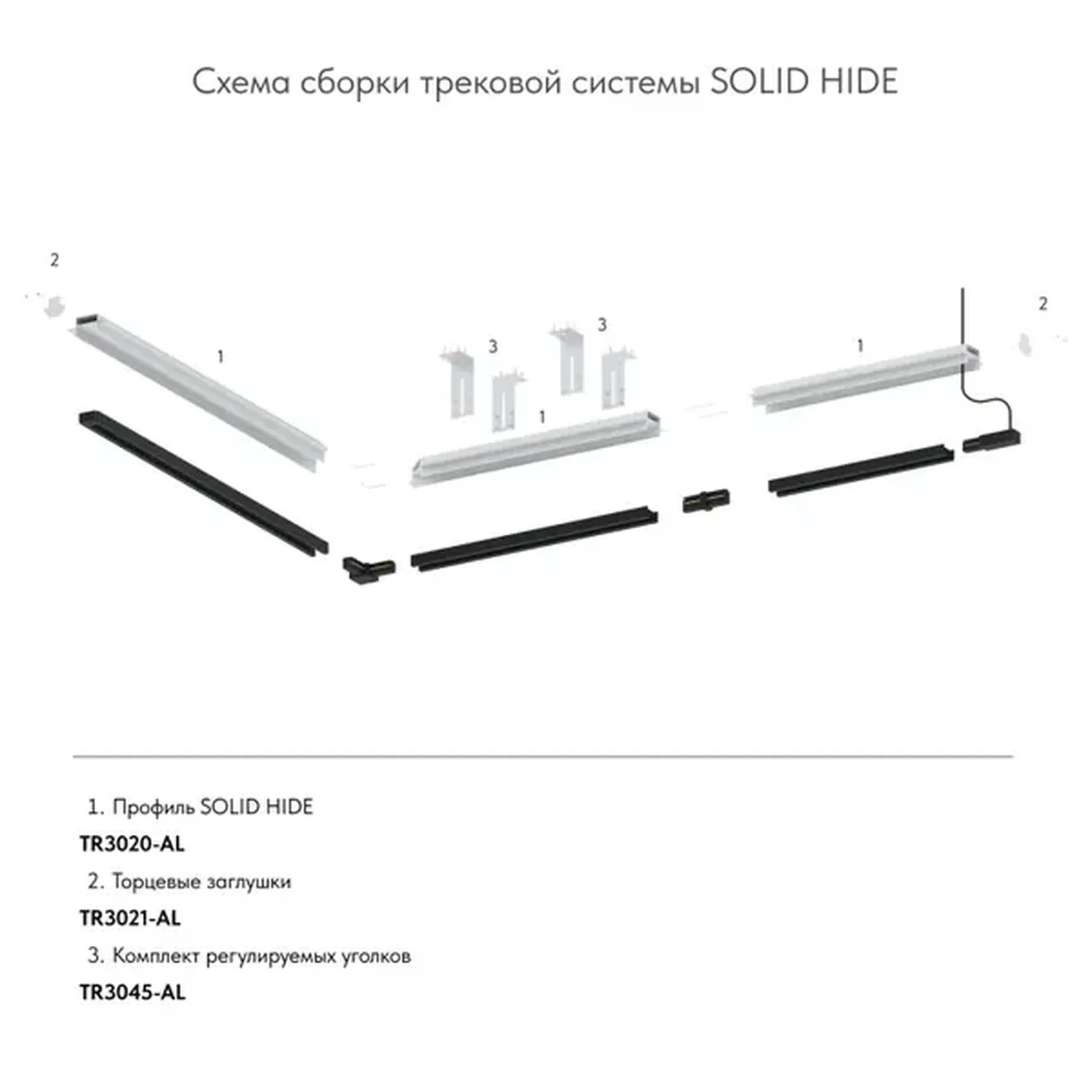Профиль для шинопроводов Denkirs TR3020-AL