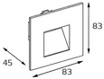 DL 3019 black светильник встраиваемый