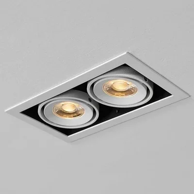 DL 3033 white 4000K LED 2х10W 1600Lm 36* IP44 светильник встраиваемый