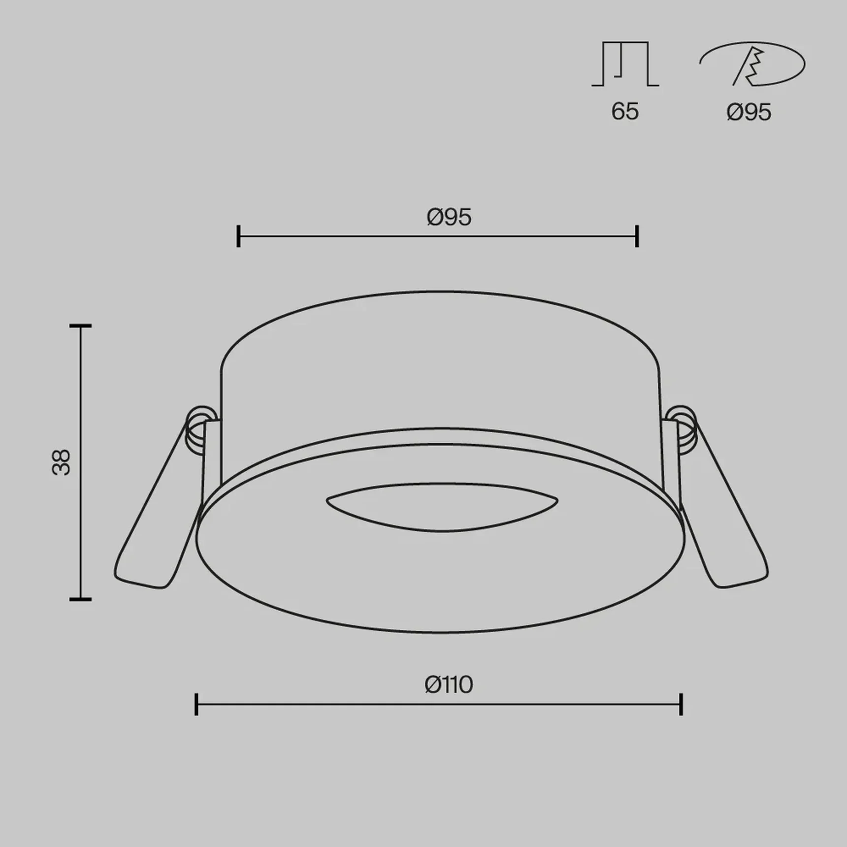 Встраиваемый светильник Slim GX53 12Вт IP 44, DL027-GX53-B