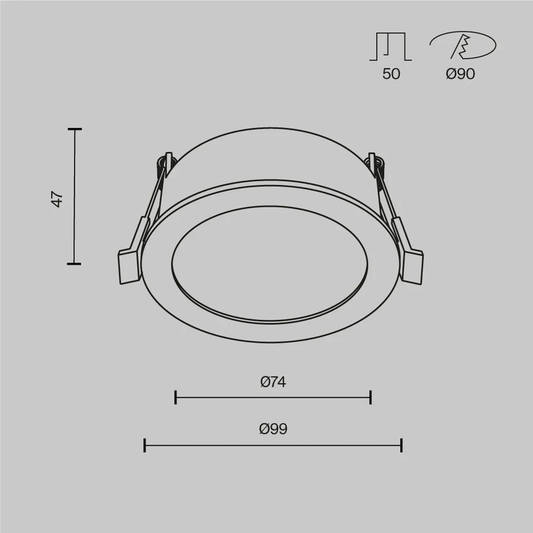 Встраиваемый светильник Orb GX53 12Вт, DL130-GX53-MG