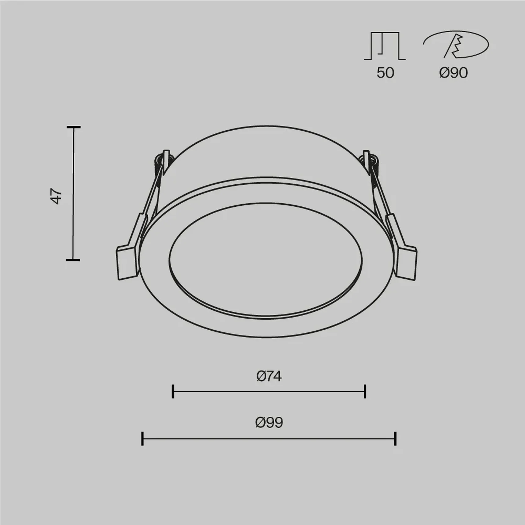 Встраиваемый светильник Orb GX53 12Вт, DL130-GX53-W