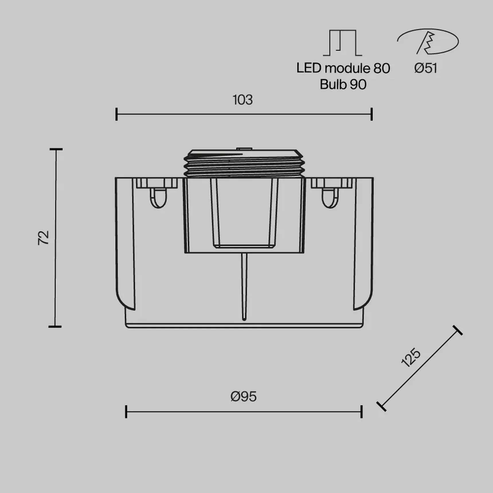 Встраиваемый светильник Intro 2.0 Sharp GU10 x 9Вт , DL136-GU10-W