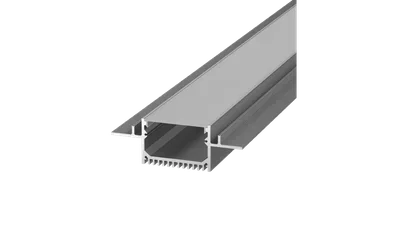 Встраиваемый в гипсокартон алюминиевый профиль Design LED без видимой рамки LG49, 2500 мм, анодированный, LG49-R