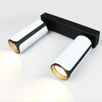 Спот на основании GWL-2GU10-M-IP20 Двойной Белый + Черный Монохром