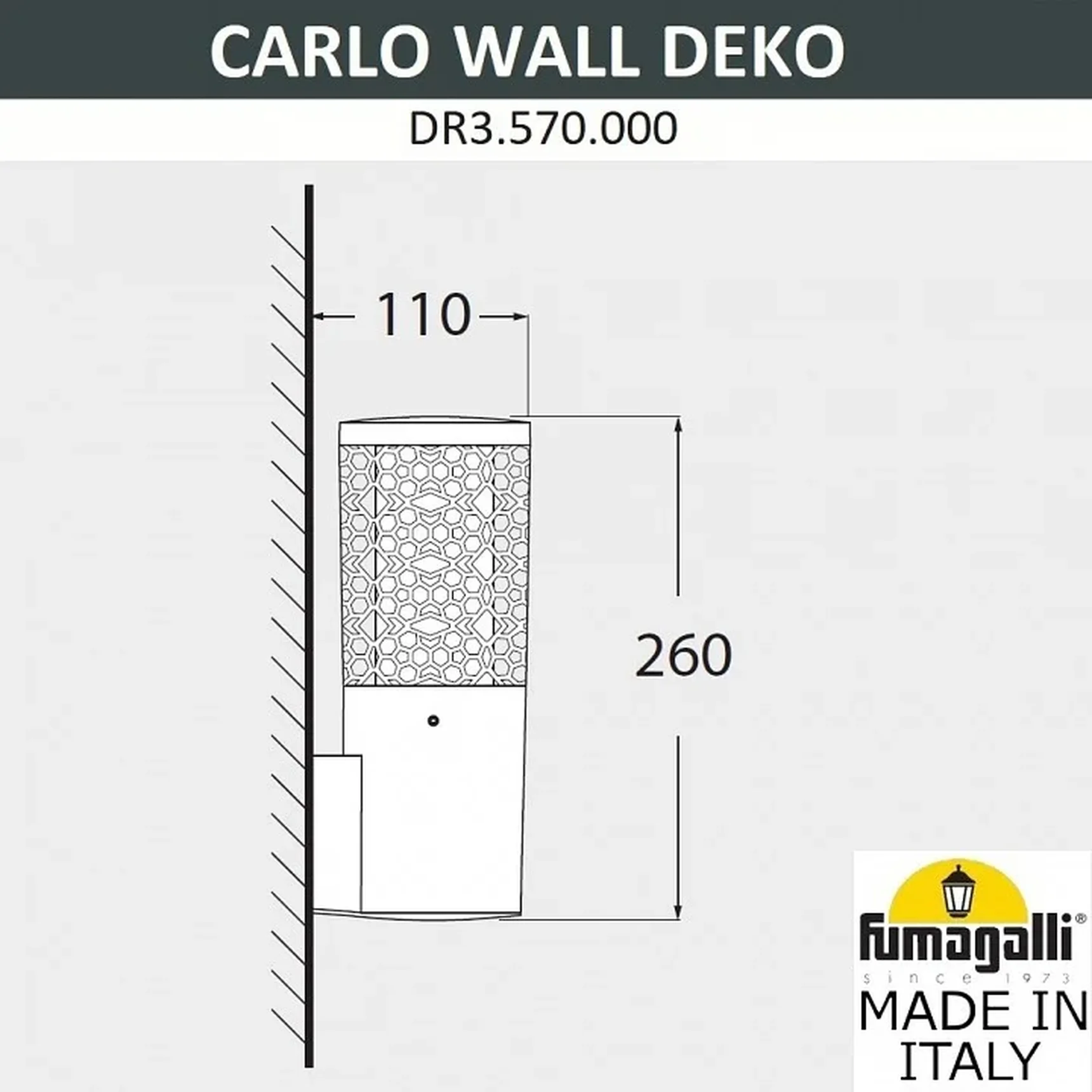 Светильник на штанге Carlo Deco DR3.570.000.AXU1L