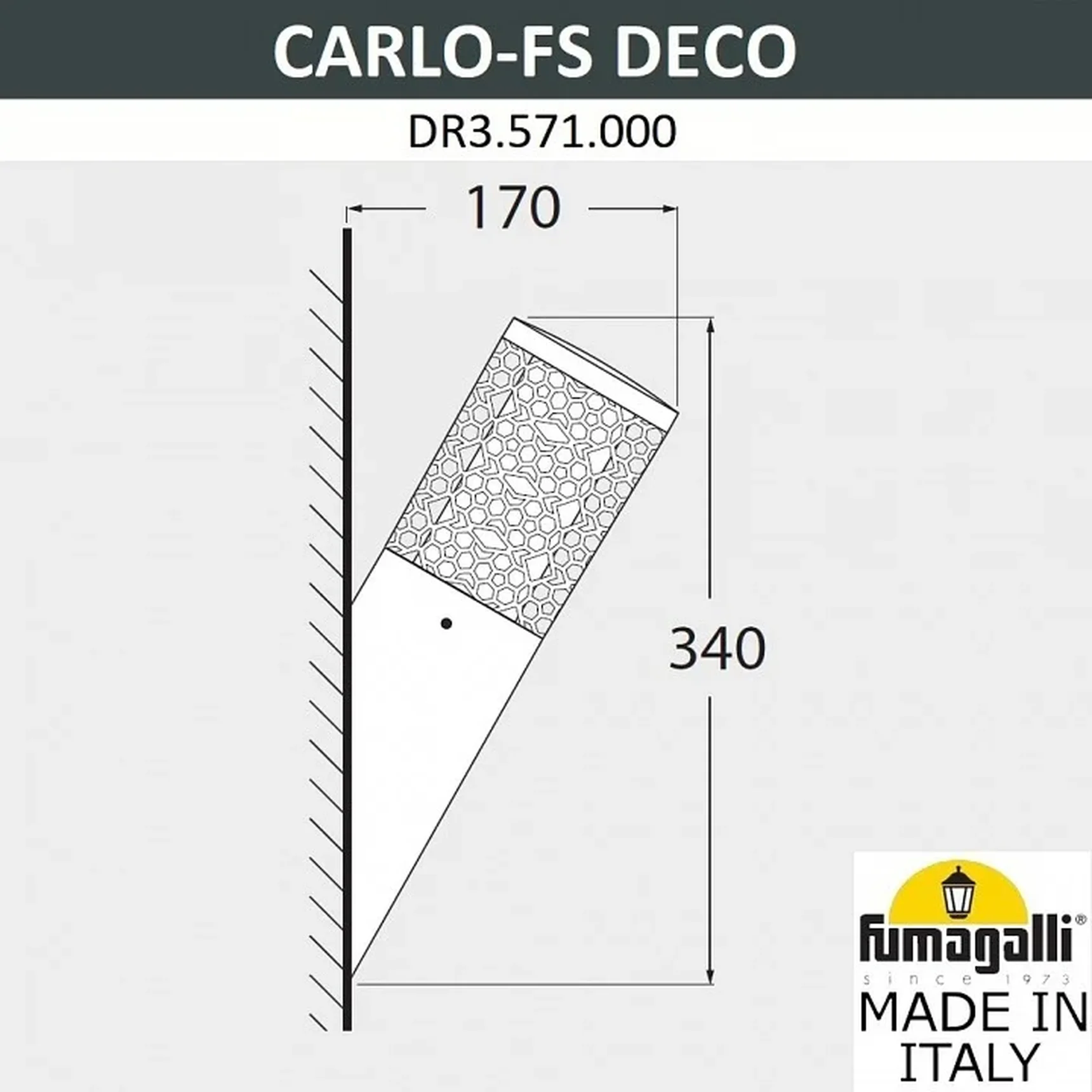Светильник на штанге Carlo Deco DR3.571.000.AXU1L