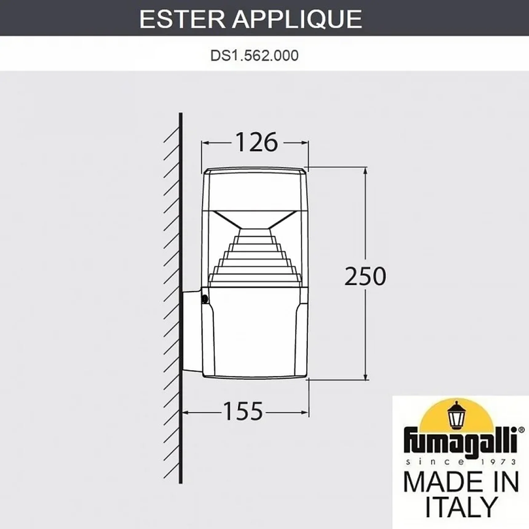 Светильник уличный настенный FUMAGALLI ESTER APPLIQUE DS1.562.000.WXD1L