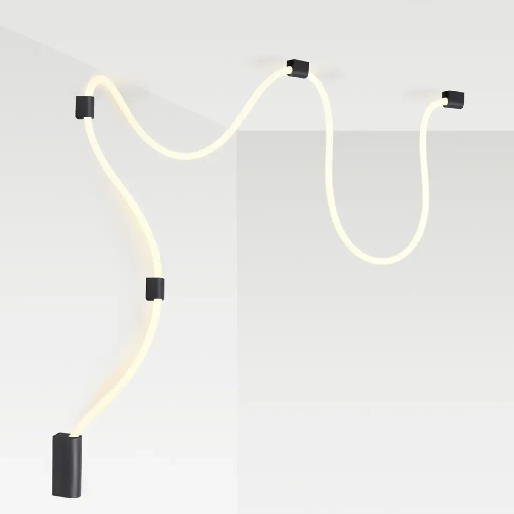 4391/30CL HIGHTECH ODL24 260 черный/металл/канат Настенно-потолочный светильник накладной (3 крепления в комплекте) IP20 LED 30W 1185Лм 4000K CORDA