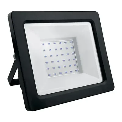 Прожектор светодиодный, 2835 SMD, 50W синий AC220-240V/50Hz IP65, в черном компактном корпусе, LL-905