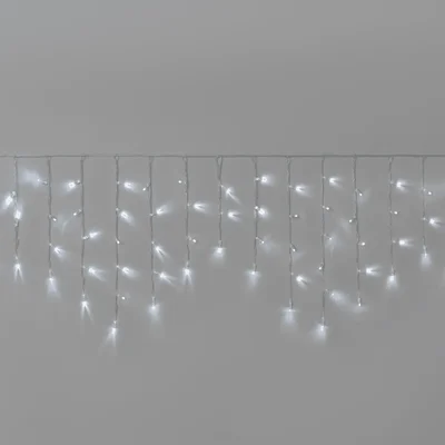Гирлянда Бахрома INOXHUB 3х0.6м, 108 LED, 220В, IP65, прозрачный провод, БЕЛАЯ