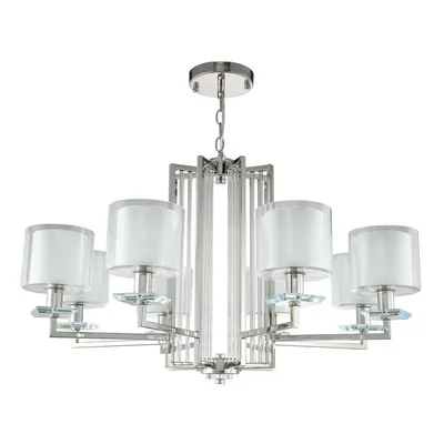 Подвесная люстра Crystal Lux Nicolas SP-PL8 Nickel/White