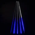 Гирлянда Тающие Сосульки 5шт по 100см, 24В, 480 Бело-Синих Светодиодов, Провод Черный ПВХ, IP55