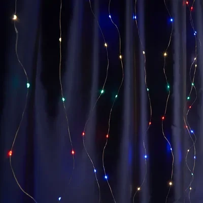 Гирлянда - занавес типа Роса USB 480 LED 3*3м, мульти, IP20 , сетевой шнур 3м в комплекте, CL591
