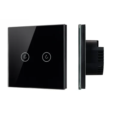 Выключатель сенсорный SWT-OMALI-S02-ZB-BK (250V, 10A, Zigbee) (Arlight, Стекло)