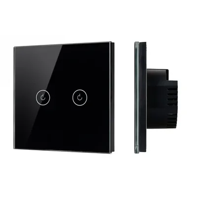 Выключатель сенсорный SWT-OMALI-S02-ZB-BK (250V, 10A, Zigbee) (Arlight, Стекло)