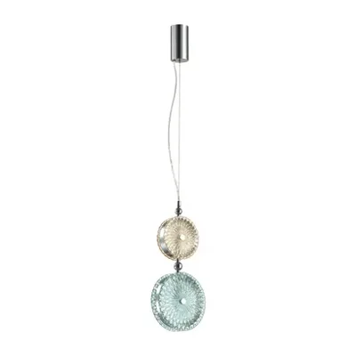 5416/13LD L-VISION ODL_EX23 154 хром/желтый/голубой металл/стекло Подвес LED 13W 4000K CARAMELLA