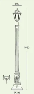 Светильник уличный FUMAGALLI ARTU`/ANNA E22.158.000.AXE27
