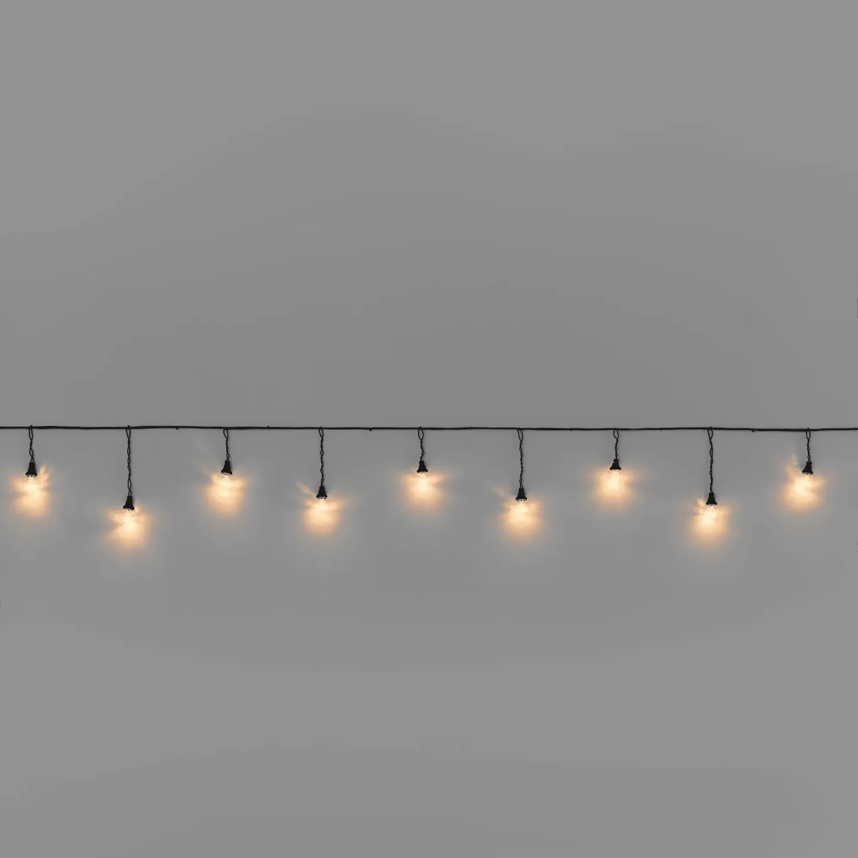 Гирлянда Стрит-Лофт INOXHUB 5м, 20 ламп, 220В, IP65, чёрная резина 2.3мм, ТЁПЛЫЙ БЕЛЫЙ