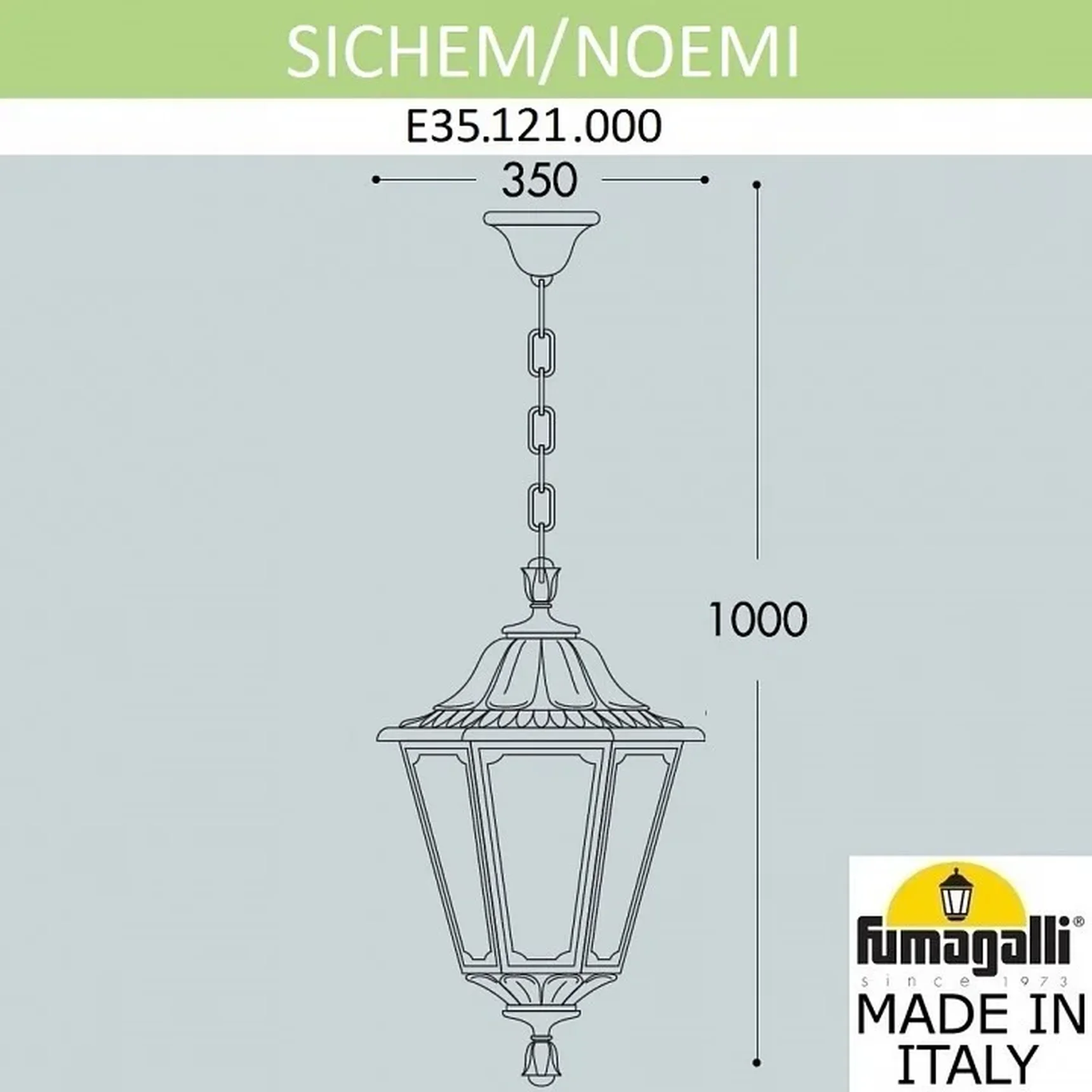 Подвесной уличный светильник FUMAGALLI SICHEM/NOEMI E35.121.000.AYH27