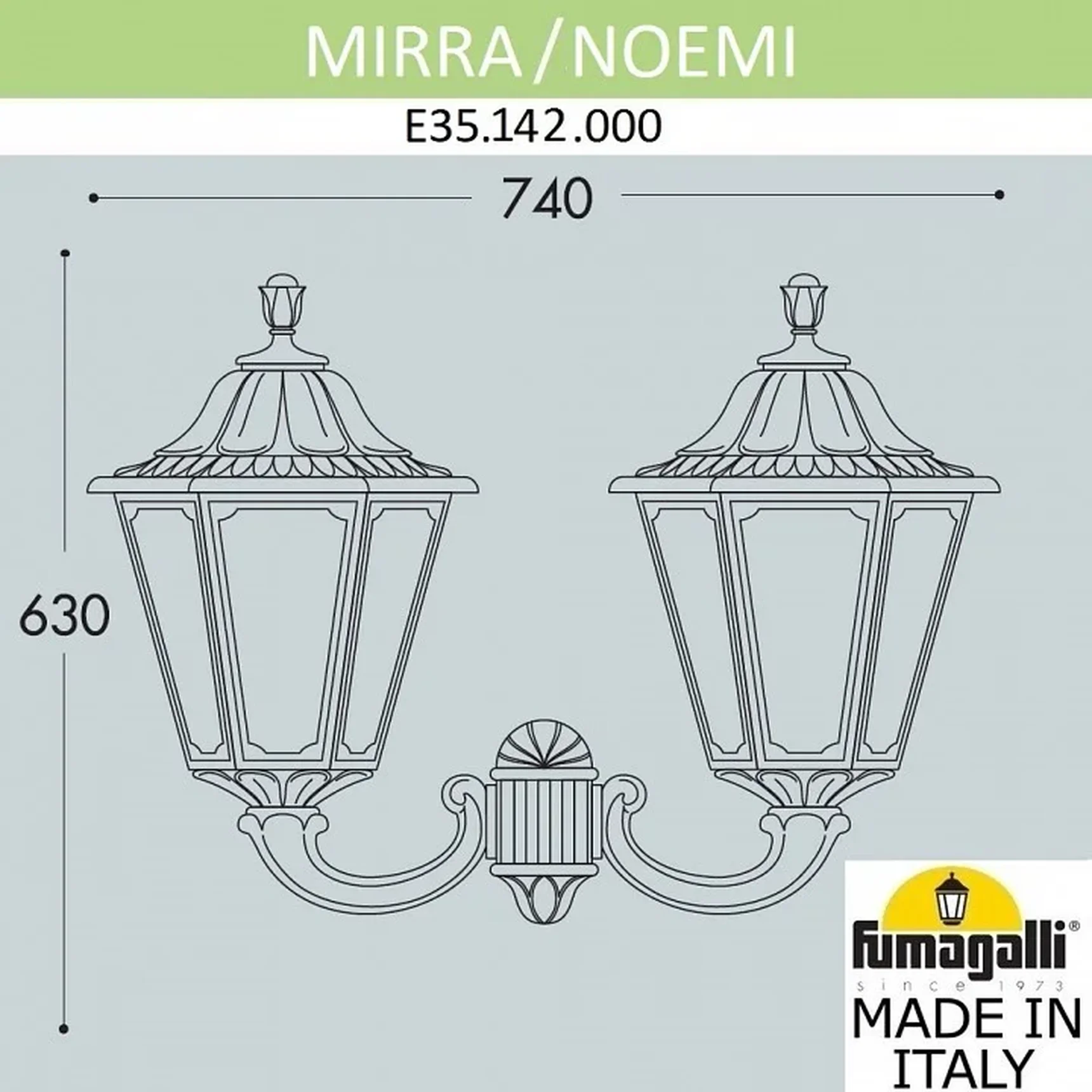 Светильник уличный настенный FUMAGALLI MIRRA/NOEMI E35.142.000.WXH27 Белый