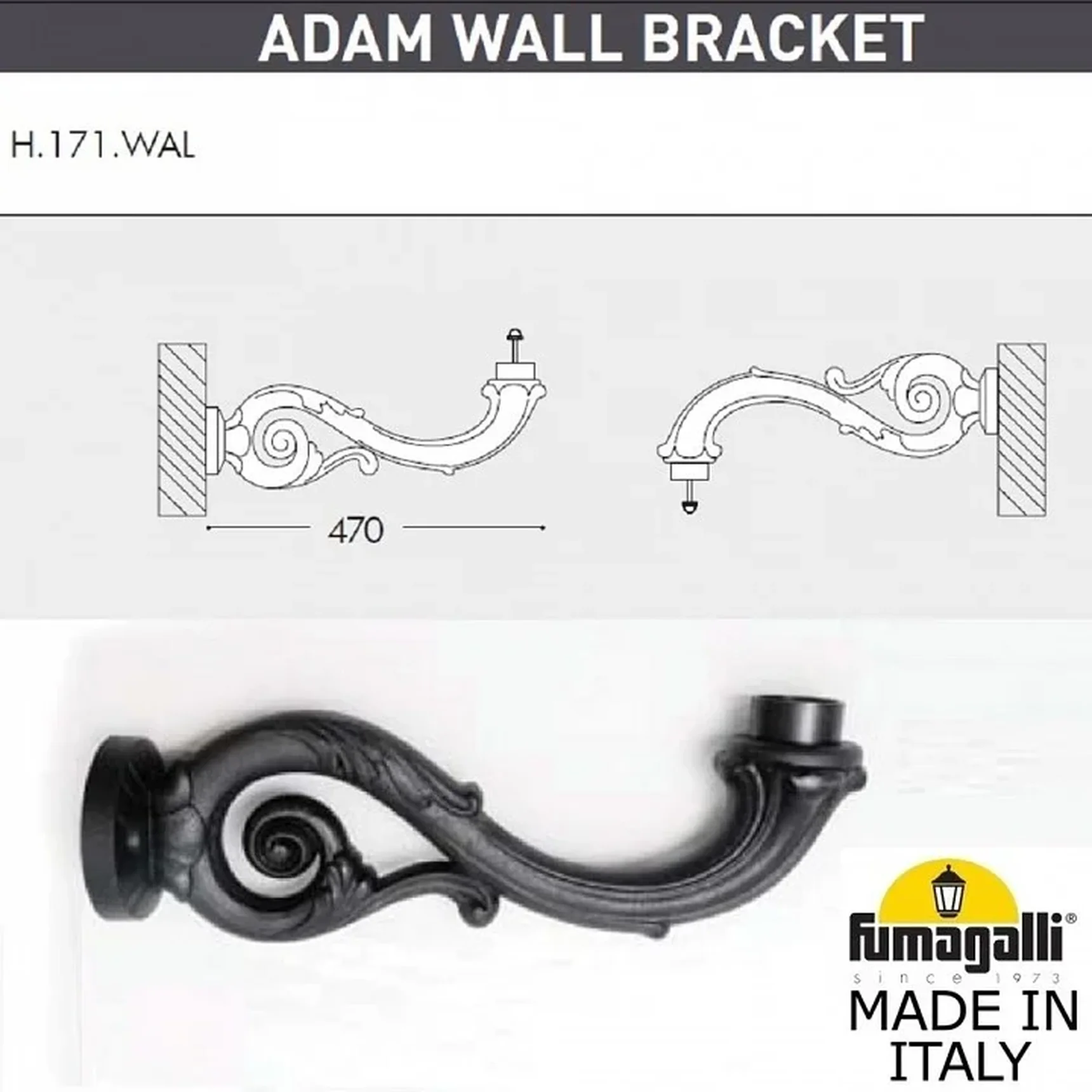 Светильник уличный настенный FUMAGALLI ADAM/NOEMI E35.171.000.WXH27 Белый