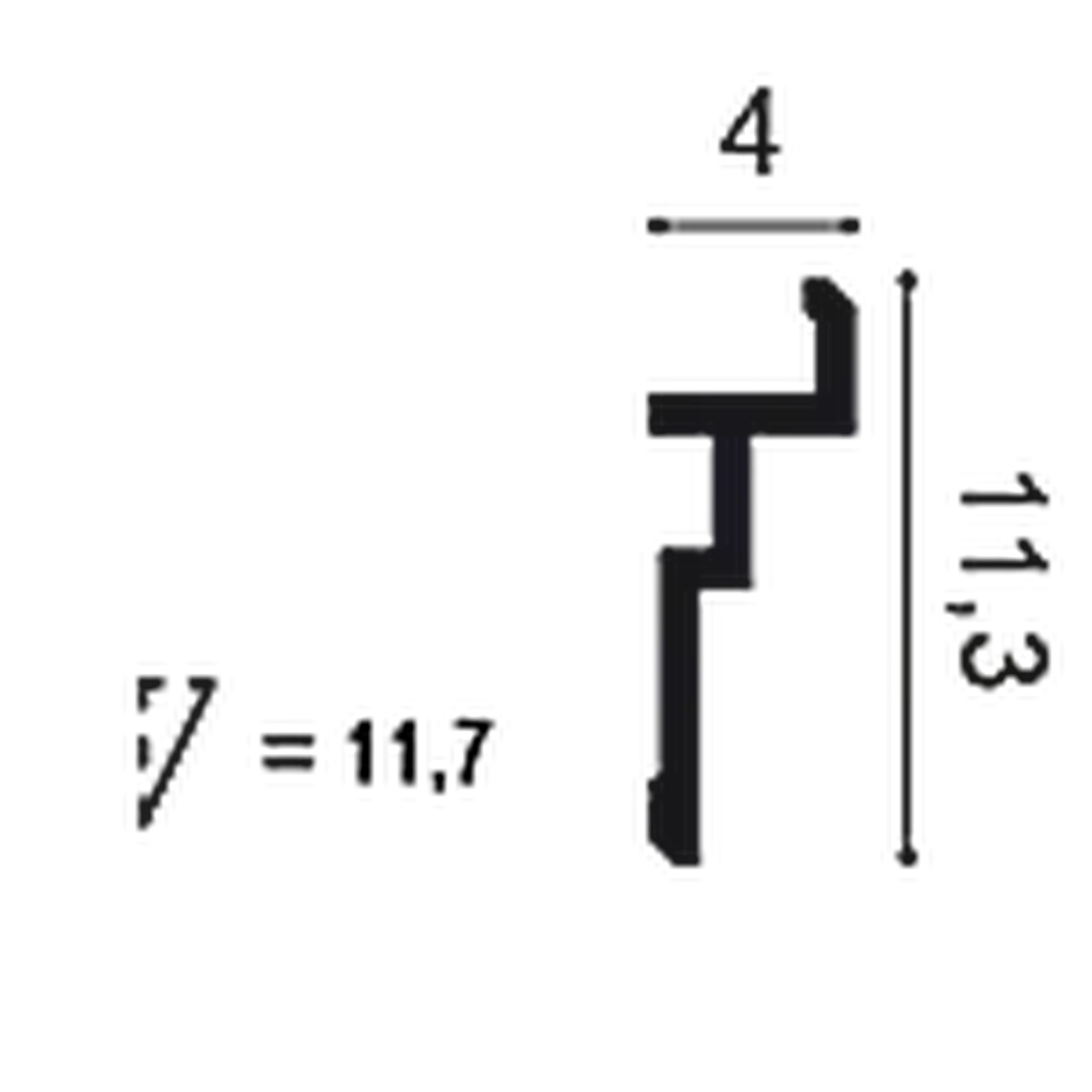 Профиль для верхней подсветки CX196 U-STEPS