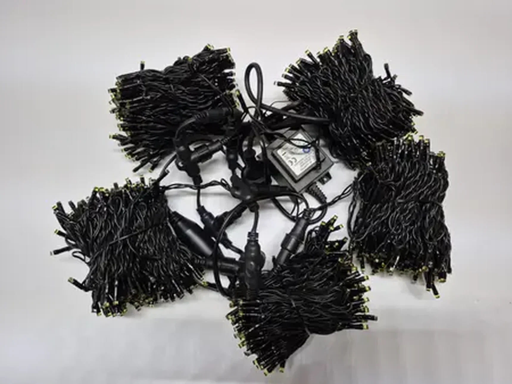 LED-PLS-200*5-20M*5-24V-Y/BL-F(Y) Flash LED гирлянда Спайдер 5*20м 24V, желтые LED/черный провод