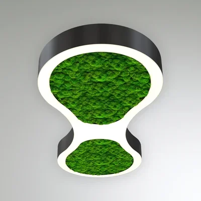 Светильник RVE-LBX-MOSS-INFINITY-X-1750 Символ "8" №2 со мхом 1750x586x100мм