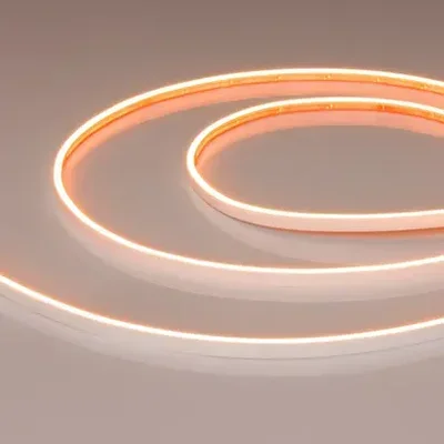 Лента герметичная VELA-M240-2.5x6mm 24V Warm2400 (5 W/m, IP65, 5m) (Arlight, узкая)