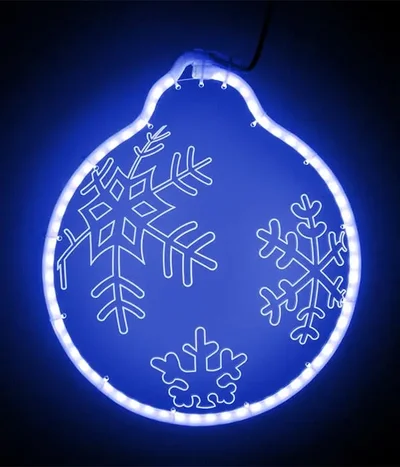 Светодиодная Фигура Шар 30 x 30 см Синяя, Гибкий Неон и Акрилайт, IP54, HFS2-2B