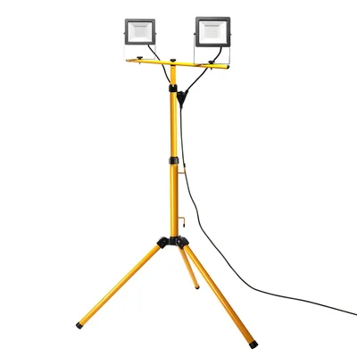 Прожектор на штативе, 2*50W 6400К 220V черный IP65, LL-503